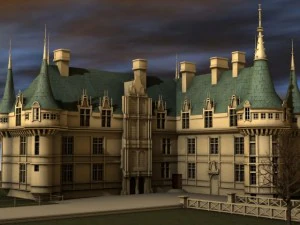 ch&acirc;teaux azay le rideau Modèle 3D