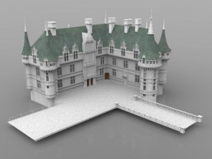 chateaux azay le rideau Modelo 3D