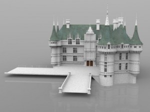 chateaux azay le rideau Modelo 3D