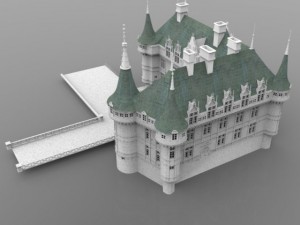 chateaux azay le rideau Modelo 3D