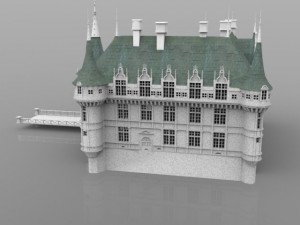 chateaux azay le rideau Modelo 3D