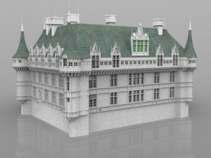 chateaux azay le rideau Modelo 3D