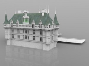 chateaux azay le rideau Modelo 3D