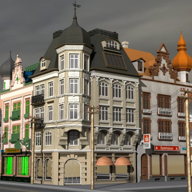 bankhaus 3D 모델 .c4d .max .obj .3ds .fbx .stl .blend 