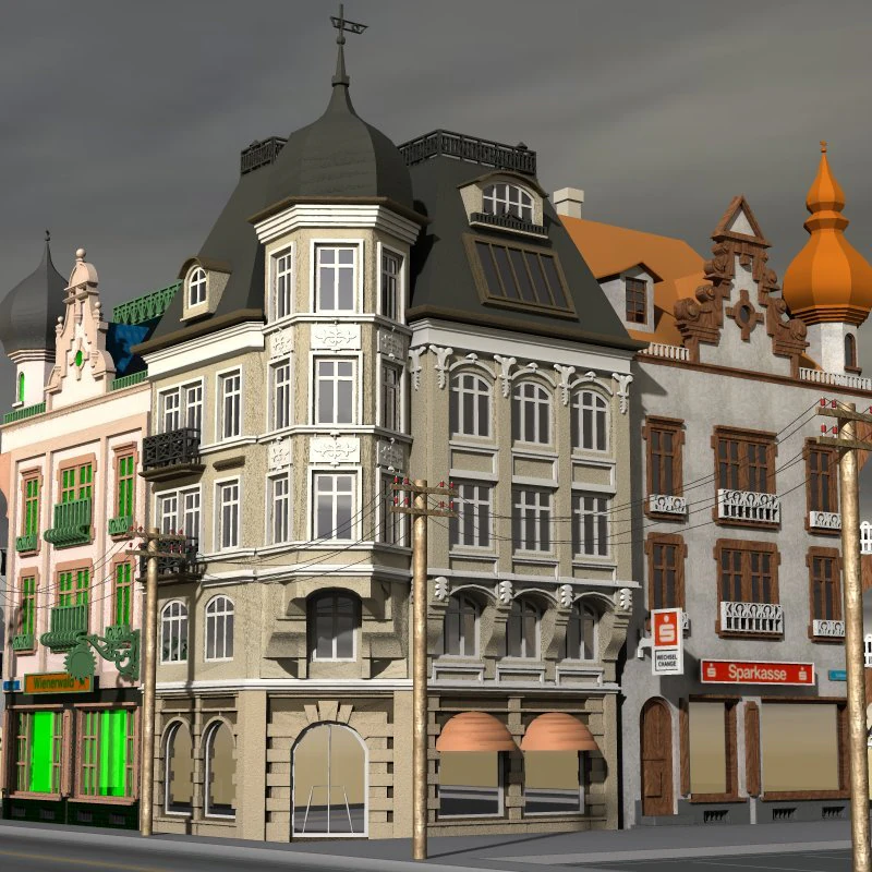 bankhaus 3D Model .c4d .max .obj .3ds .fbx .stl .blend 