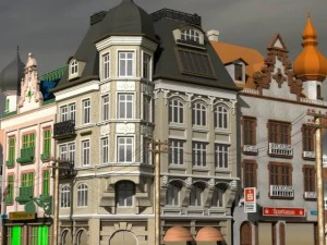 Bankhaus 3D Modell