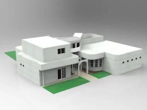 डेढ़ मंजिला घर 3D मॉडल