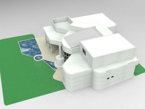 one and a half story home Modello 3D