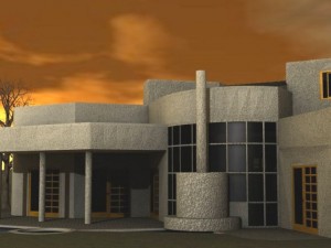 one and a half story home Modello 3D