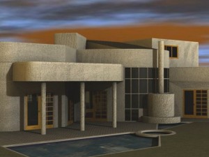 one and a half story home Modello 3D