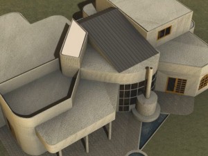 one and a half story home Modello 3D