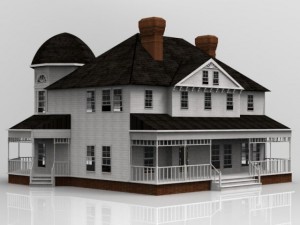victorian house Model 3D