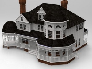 victorian house Model 3D