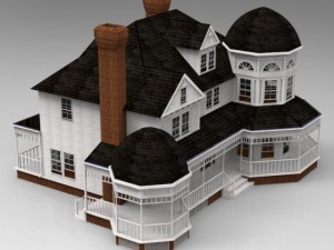 victorian house Model 3D
