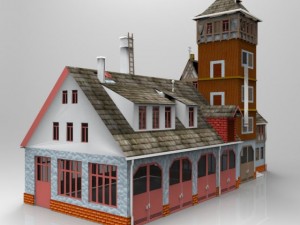 firestation 3D 模型