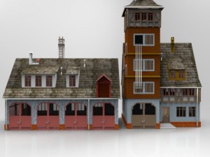 firestation 3D 模型