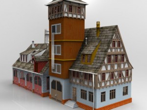 firestation 3D 模型