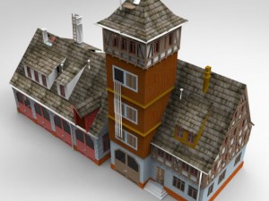 firestation 3D 模型