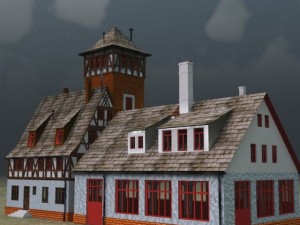 firestation 3D 模型