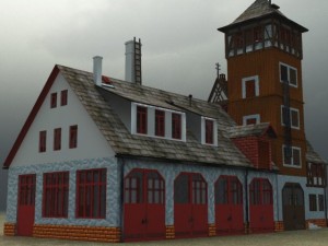 firestation 3D 模型