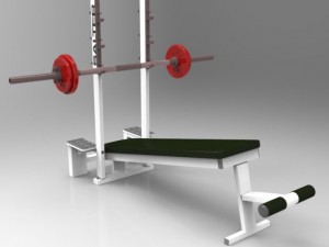 declined press bench Modello 3D