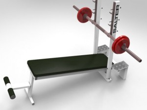 declined press bench Modello 3D