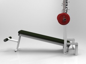 declined press bench Modello 3D