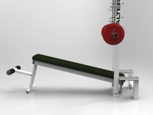 declined press bench 3D Model