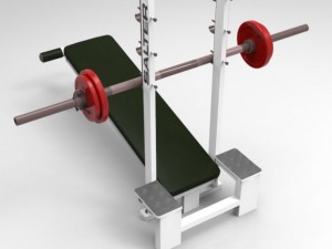 declined press bench Modello 3D
