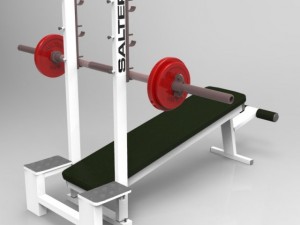 declined press bench Modello 3D