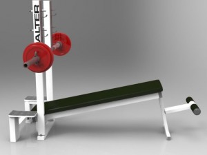 declined press bench Modello 3D