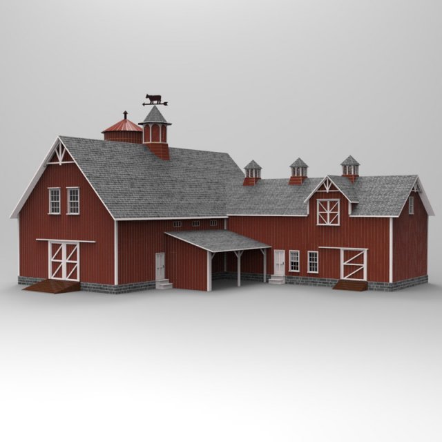 barn Modelo 3D .c4d .max .obj .3ds .fbx .stl .blend 