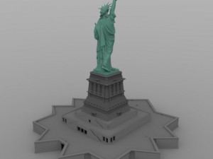 statue of liberty Modèle 3D