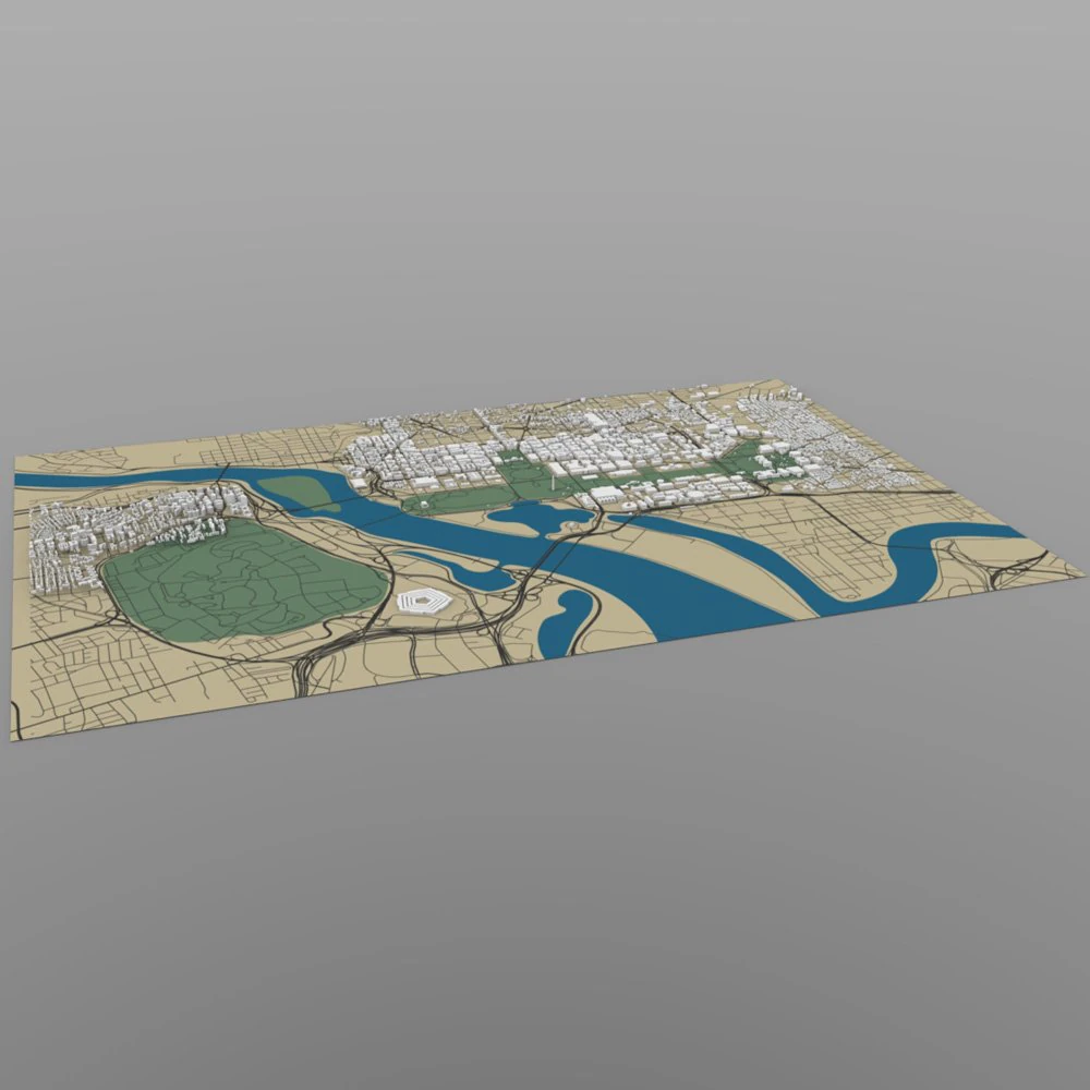 washington dc cityscape 3D Model .c4d .max .obj .3ds .fbx .stl .blend