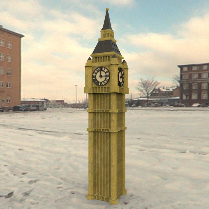 big ben 3D Model .c4d .max .obj .3ds .fbx .stl .blend