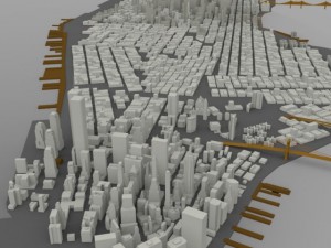 manhattan island cityscape 3D Model