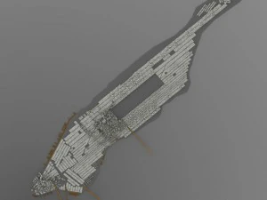 manhattan island cityscape 3D Model