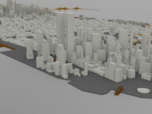 manhattan island cityscape 3D Модель