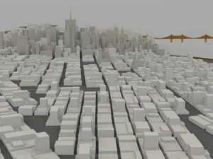manhattan island cityscape 3D Model