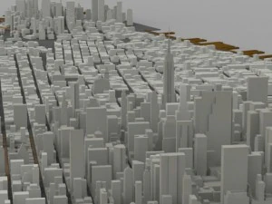 manhattan island cityscape 3D Model