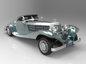 mercedes benz 540k 3D 模型