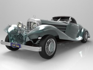 mercedes benz 540k 3D 模型