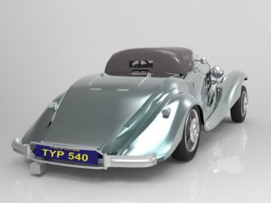 mercedes benz 540k 3D 模型
