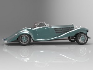 mercedes benz 540k 3D 模型