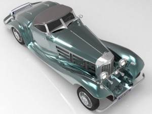 mercedes benz 540k 3D 模型