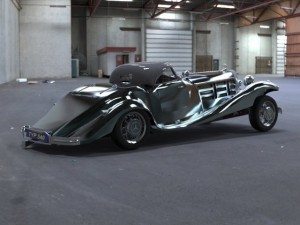 mercedes benz 540k 3D 模型