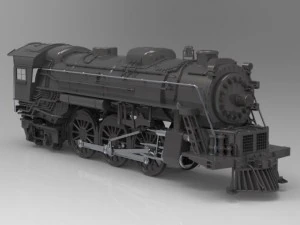 steam locomotive 264 3D Model