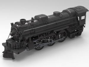 steam locomotive 264 Model 3D