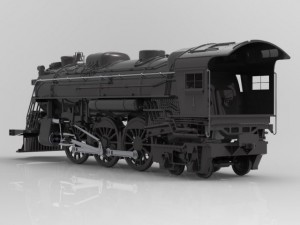 steam locomotive 264 Model 3D