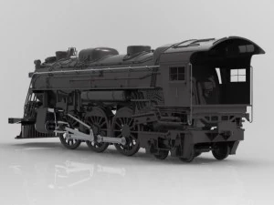 steam locomotive 264 3D Model